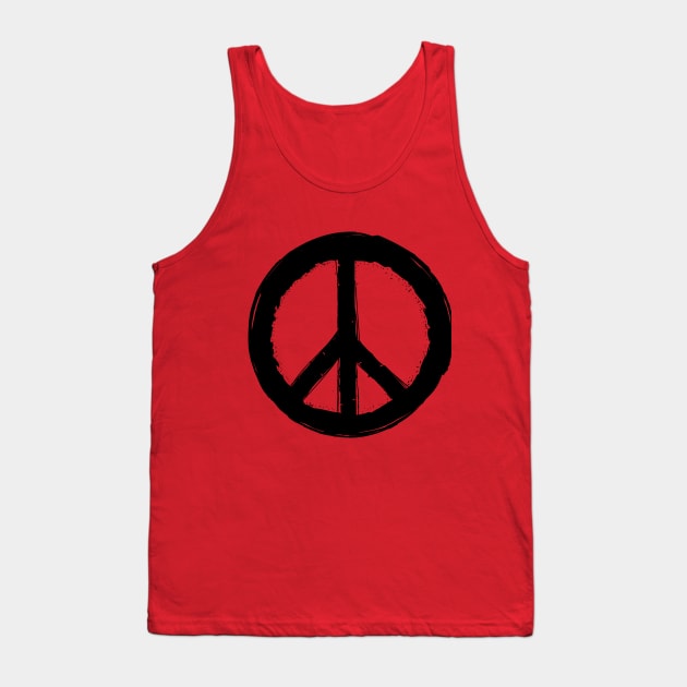 Vintage Peace Sign in tie dye or solids Tank Top by machmigo